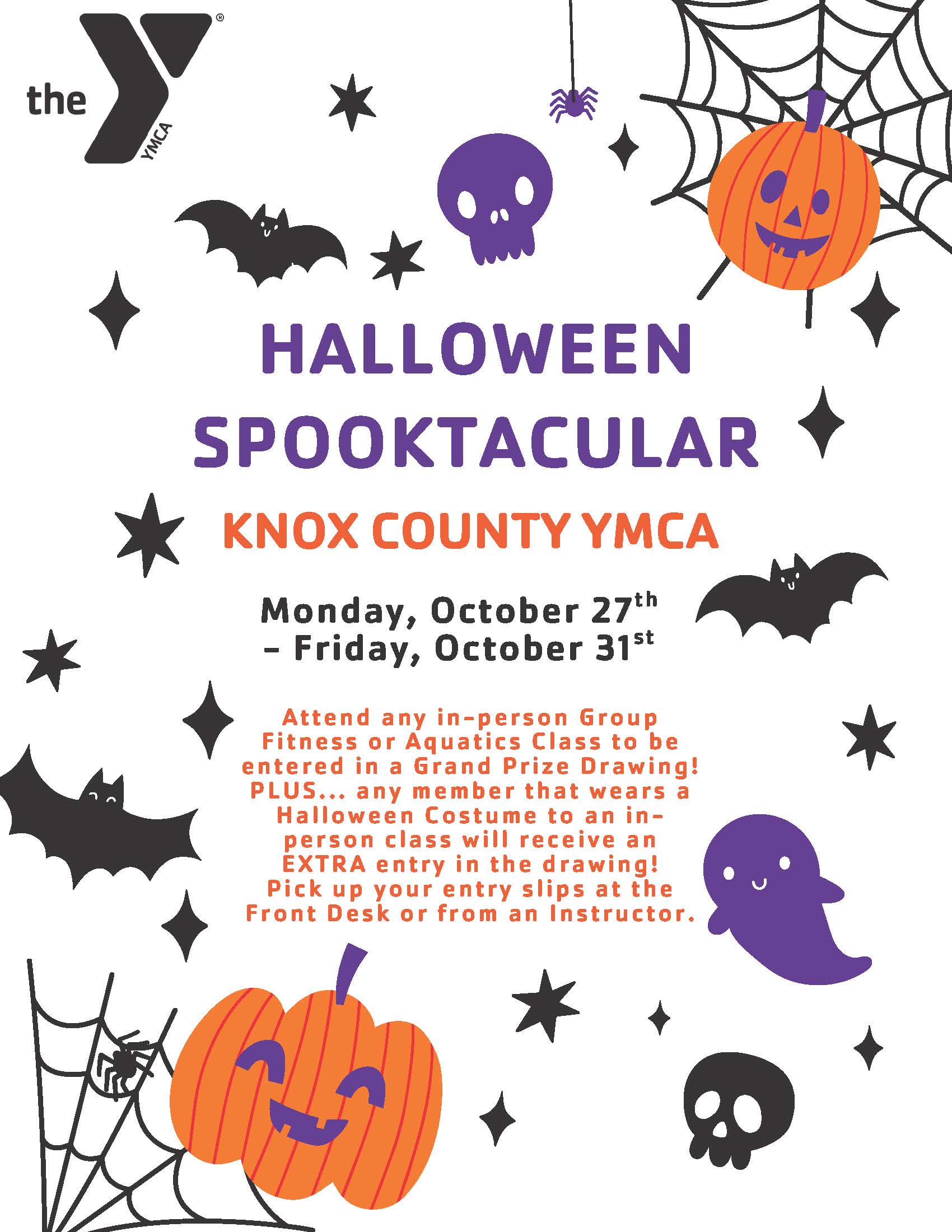 Group fitness halloween spooktacular 2025 flyer